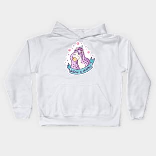 Believe in unicorns Kids Hoodie